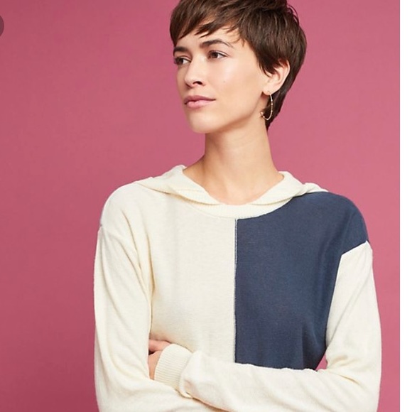 Anthropologie Tops - Anthropologie Hoodie NWT Color Block Pullover Lg